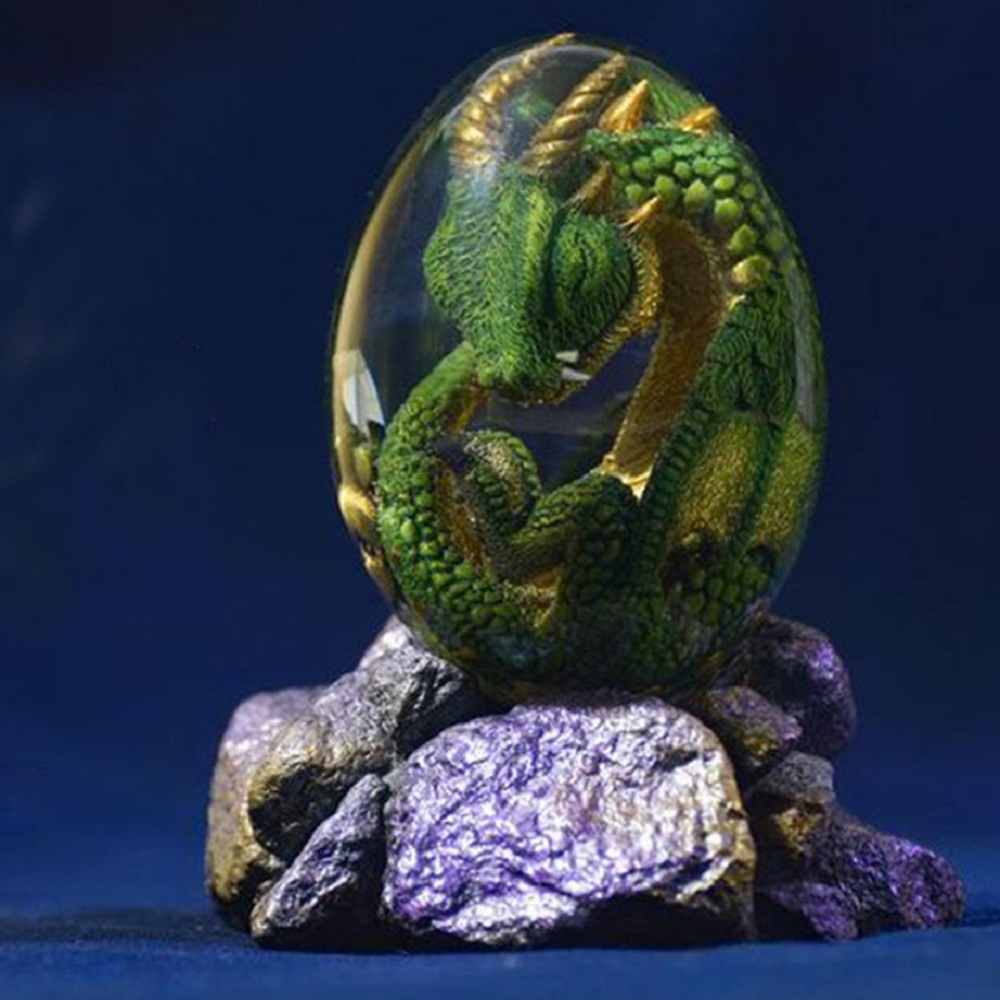Art Craft Dinosaurs - サポートベース付きの溶岩像,樹脂製の置物,恐竜の卵,テーブルショーピース,家の芸術的な装飾,クラフトギフト