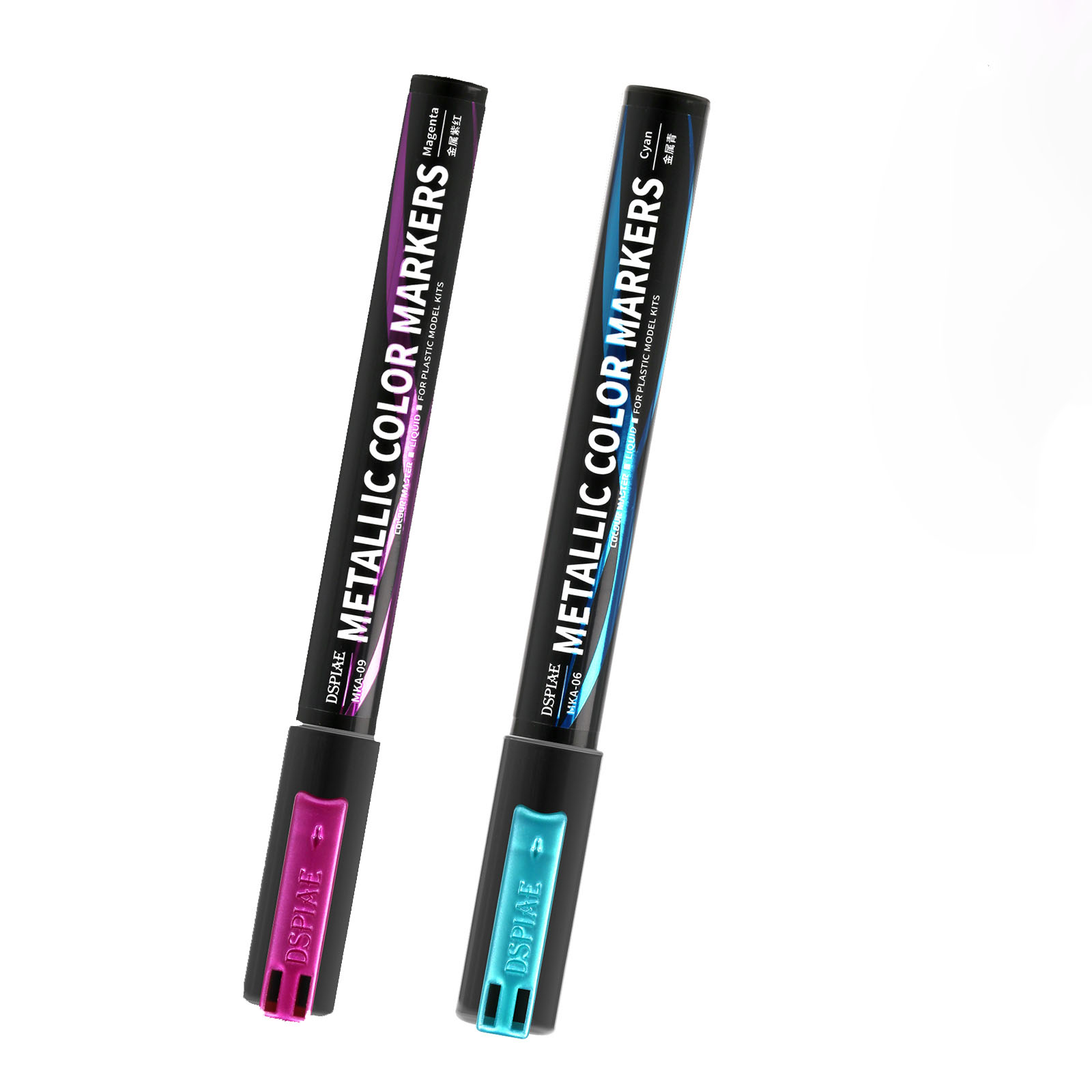Illustration Marker Set - DSPIAE MKA スーパーメタリックマーカー ブラシペン 環境に優しい水性ソフトヘッド シルバーゴールド