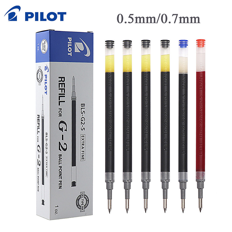 Pilot Pen G2 - 6個日本パイロットゲルボールペンリフィルBLS-G2ためパイロットジュースまでジェルインクリフィル0.5/0.7ミリメートルオフィスライティング文具学用品