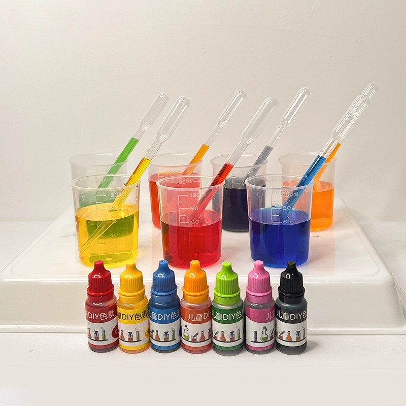 Alcohol Ink Set - 液体着色剤 10ML 食品グレード液体顔料 8色 学生科学実験 手作りDIY絞り染め用