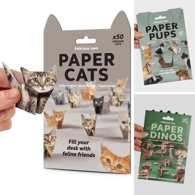Art Craft Dinosaurs - クリエイティブDIYペーパーキャッツ 50枚 DIY折り紙 手作りDIYペーパー猫 犬 恐竜
