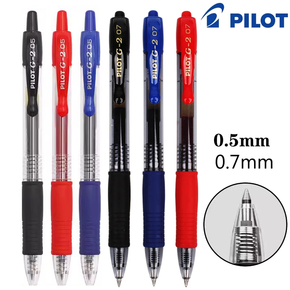 Pilot Pen G2 - 6 個日本パイロットゲルペン BL-G2 0.7 ミリメートルボールペン画材オフィスアクセサリー学生学校文具大容量