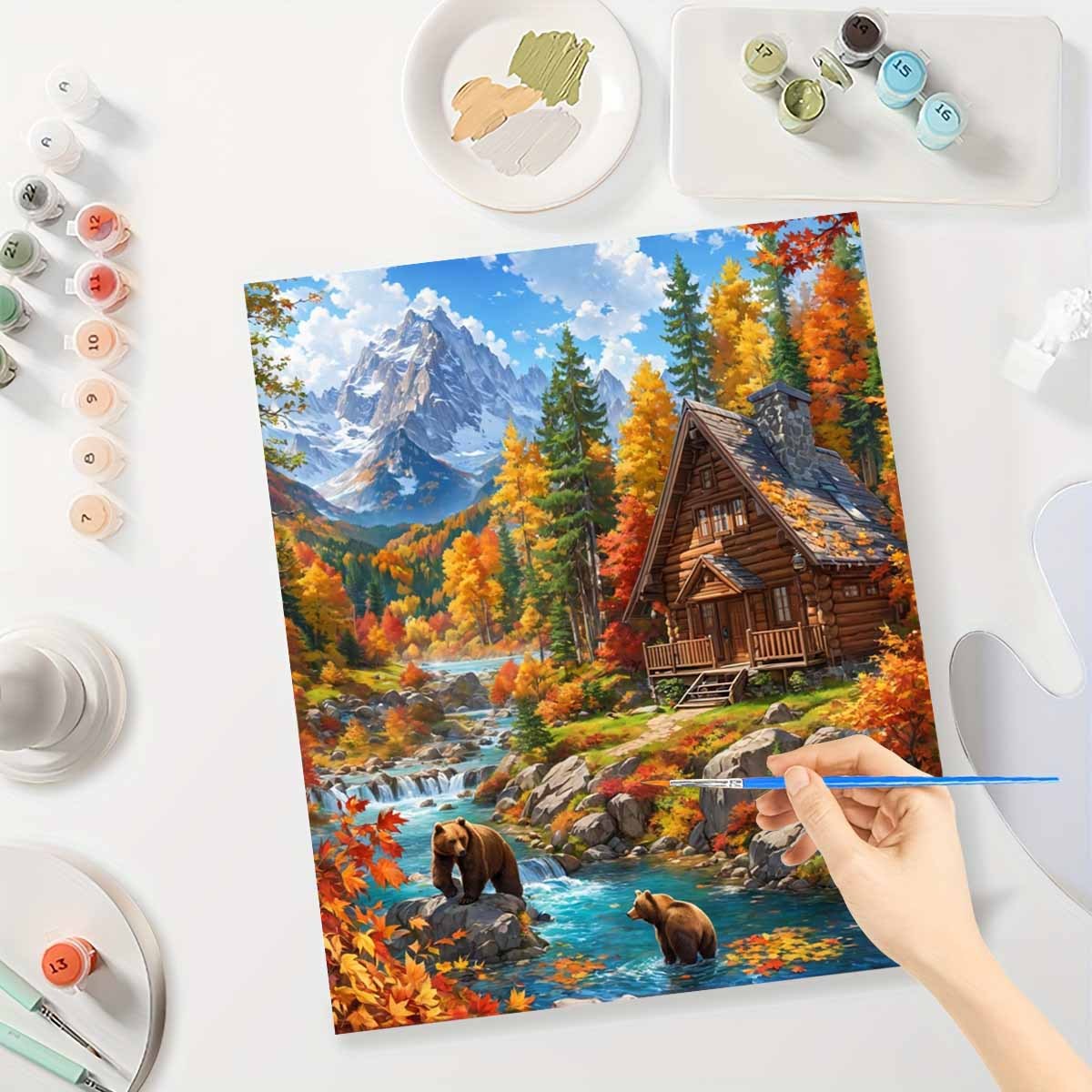 大人向けペイント・バイ・ナンバーズキット 初心者向け 40X - Art And Craft Autumn のレビューと価格