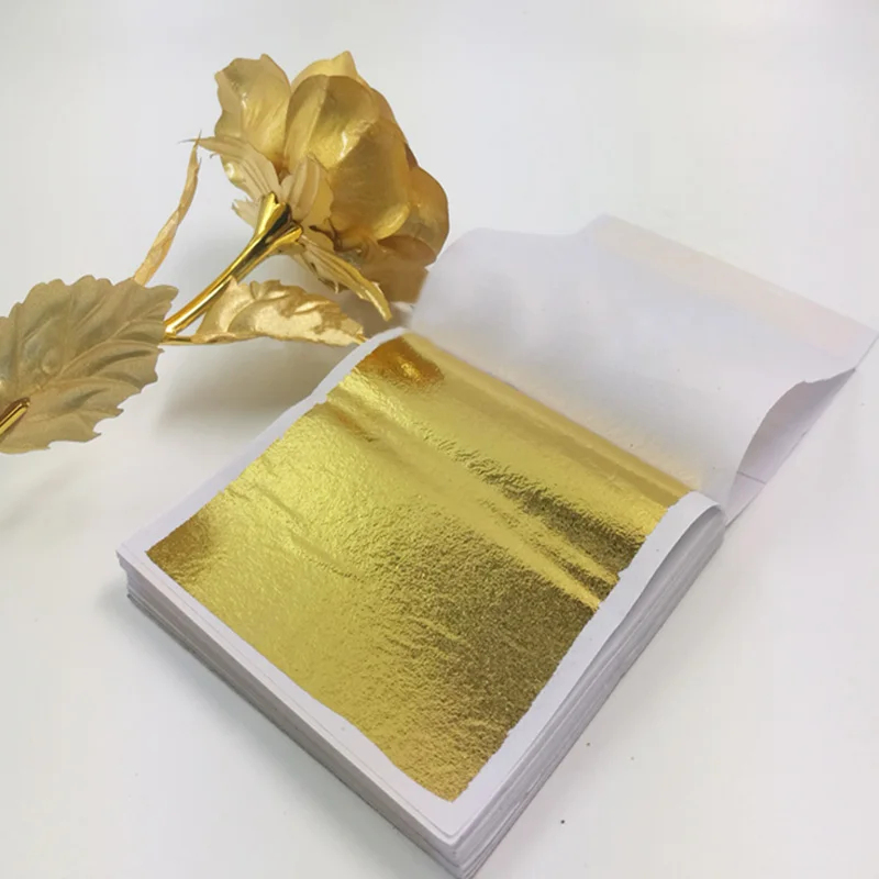 100枚入り 模造金銀銅箔紙 リーフフレーク金箔シート ネイ - Art Craft Leaves のレビューと価格