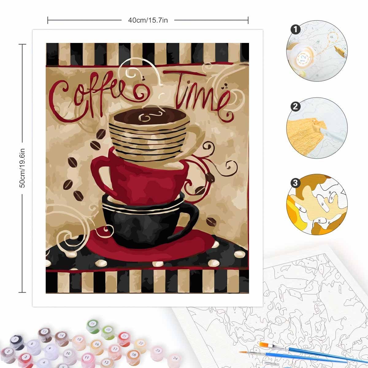 大人向けペイント・バイ・ナンバーズキット 初心者向け 40X - Art Craft Cup のレビューと価格