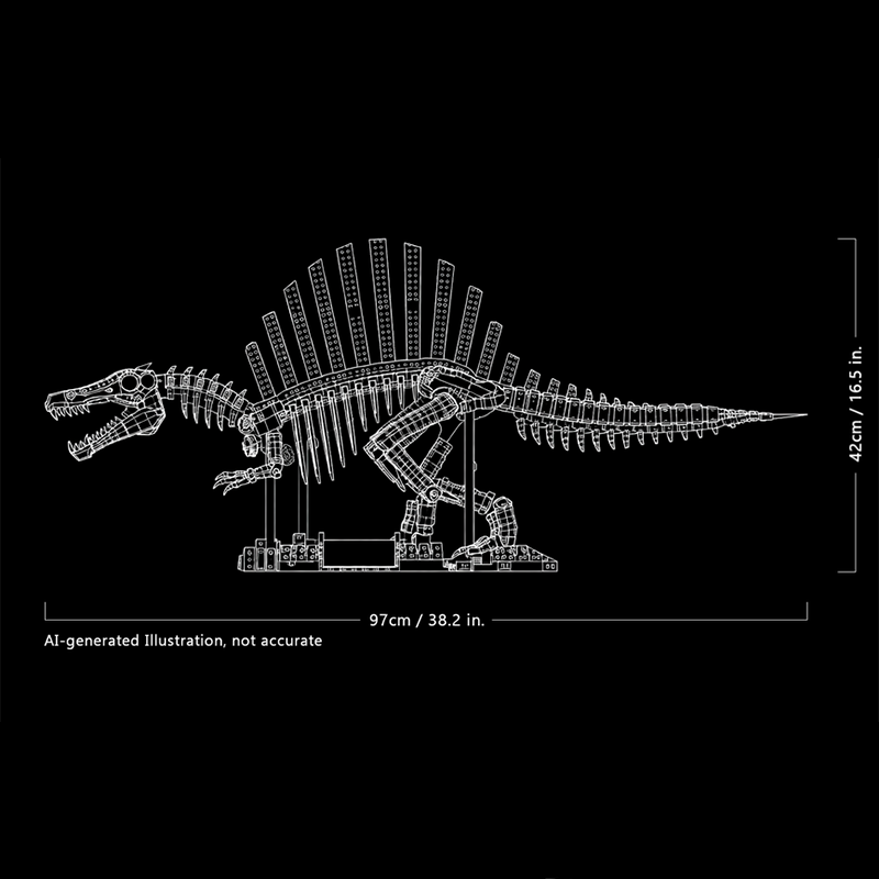 2246ピース MOC 恐竜スピノサウルス化石モデル ビルデ - Art Craft Dinosaurs のレビューと価格