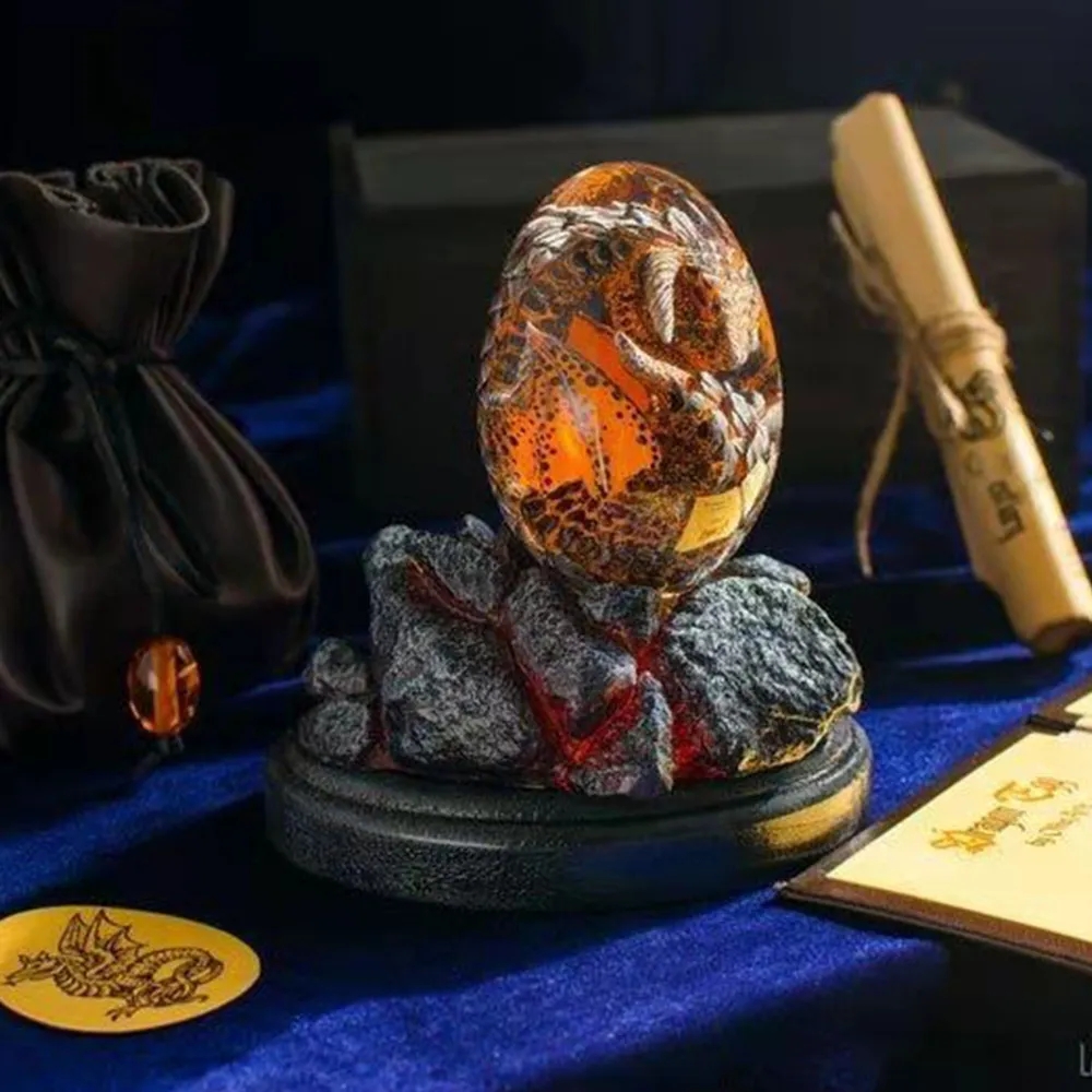 サポートベース付きの溶岩像,樹脂製の置物,恐竜の卵,テーブル - Art Craft Dinosaurs のレビューと価格