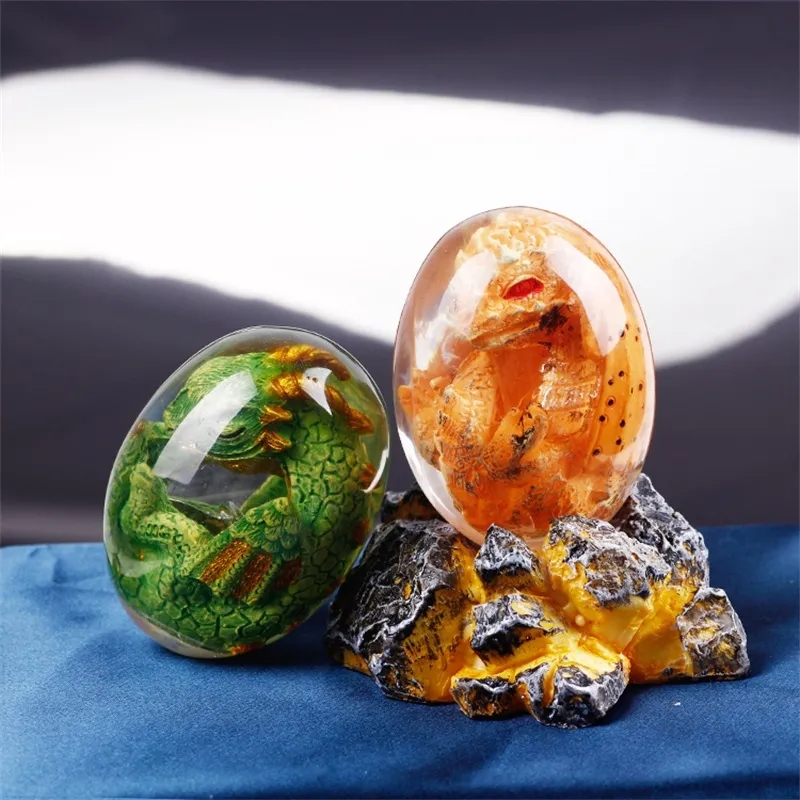 サポートベース付きの溶岩像,樹脂製の置物,恐竜の卵,テーブル - Art Craft Dinosaurs のレビューと価格