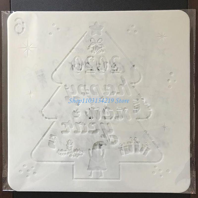 N5KC 6 ピース/セットクリスマスツリー雪だるま描画テン - Art Craft Description のレビューと価格