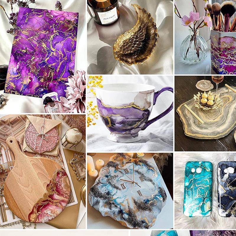 1 セット樹脂顔料キットアートインクアルコール液体着色剤染料 - Alcohol Ink Set のレビューと価格