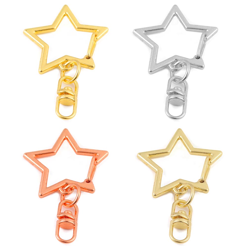 10個入り 合金製 星型スナップキーホルダー ロブスタークラ - Art Craft Gifts のレビューと価格