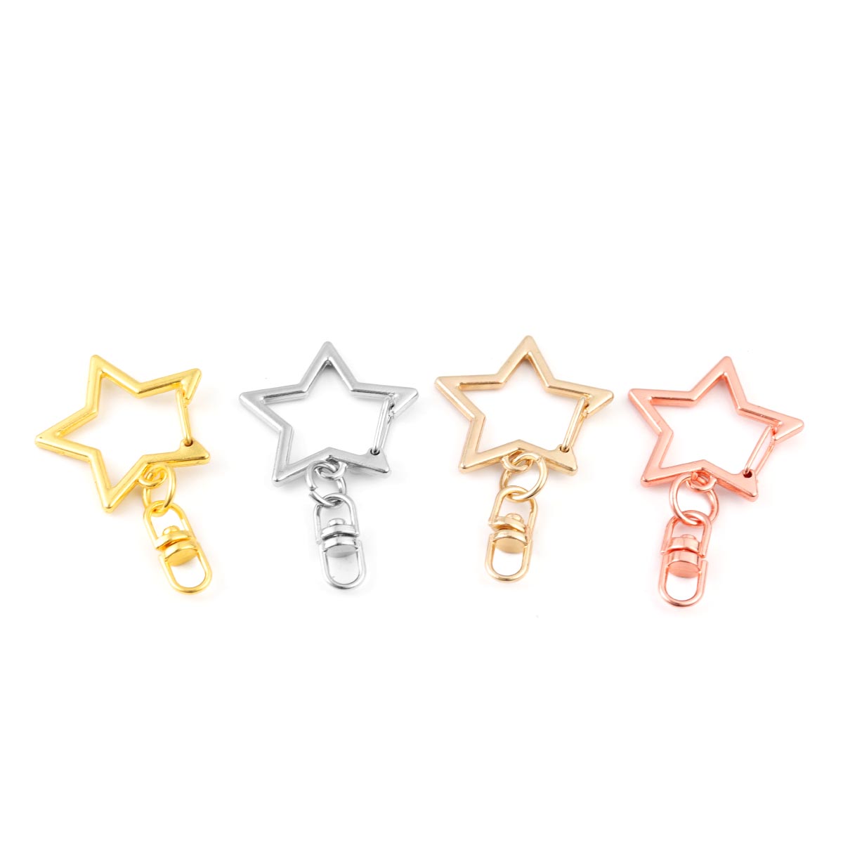 10個入り 合金製 星型スナップキーホルダー ロブスタークラ - Art Craft Gifts のレビューと価格