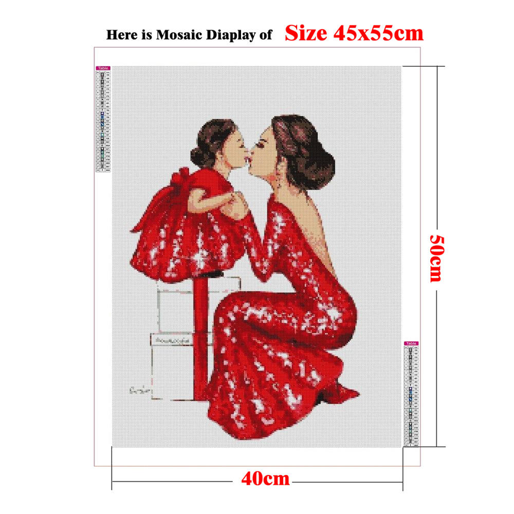5D DIYダイヤモンドペインティングキット,母と娘のアート - Art And Craft For Mother'S Day のレビューと価格