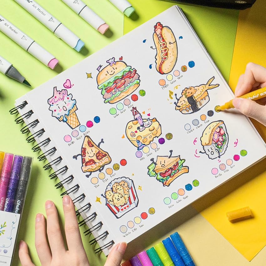 Ohuhu ホノルル B マーカーペンセット カラーマーカー - Illustration Marker Set のレビューと価格