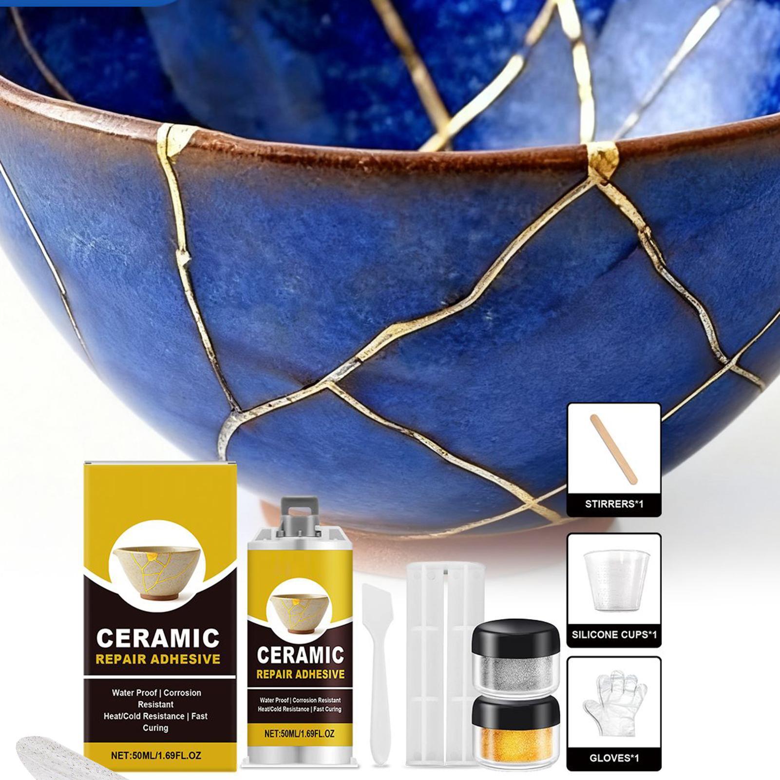 金塗り補修キット ゴールドセラミック接着剤 食品安全接着剤  - Art Craft Cup のレビューと価格