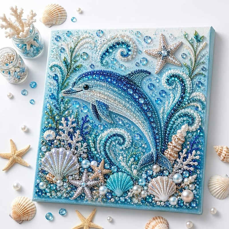 海のテーマパールアートDIYキット　タコの波3Dパールクラフ - Art Craft Things のレビューと価格