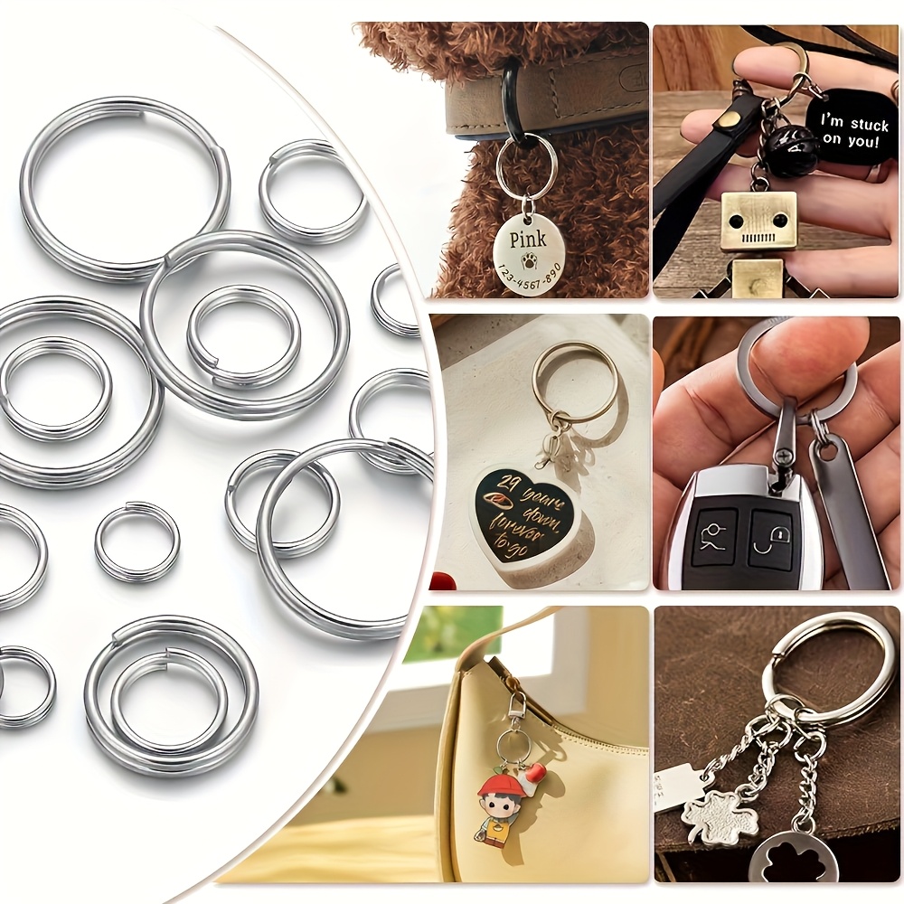 6/8/10/12/15mmステンレス製シルバーキーリング、 - Art Craft Gifts のレビューと価格