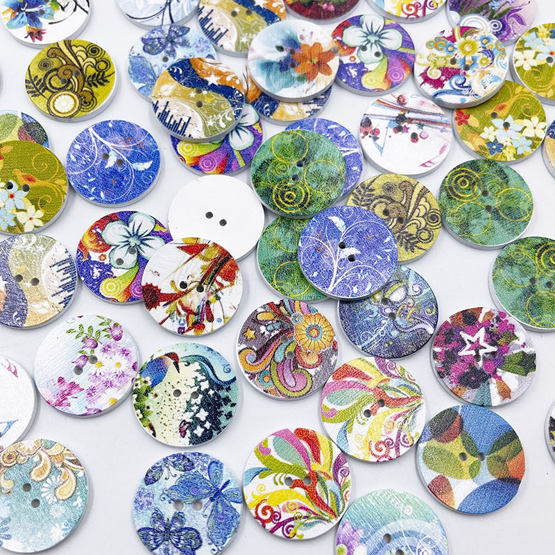 ミックスフラワー木製装飾ボタン、ソーイングクリップアートとク - Art Craft Kite のレビューと価格