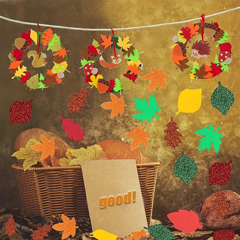 秋のクリエイティブDIYリースクラフトセット、キツネとハリネ - Art And Craft Autumn のレビューと価格