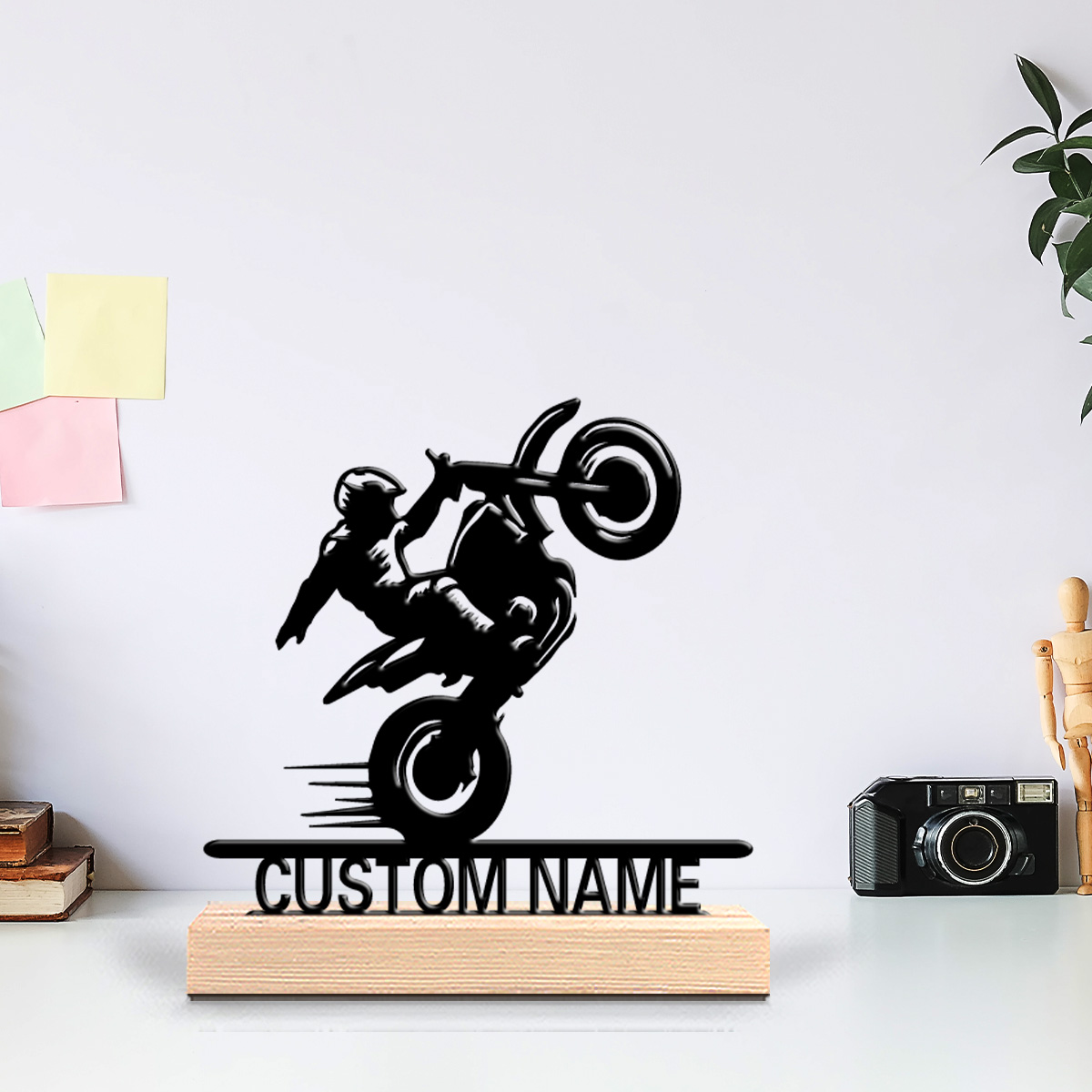 1個入り シンプルなバイクの子供用カスタムテキストメタルスタ - Art Craft Gifts のレビューと価格