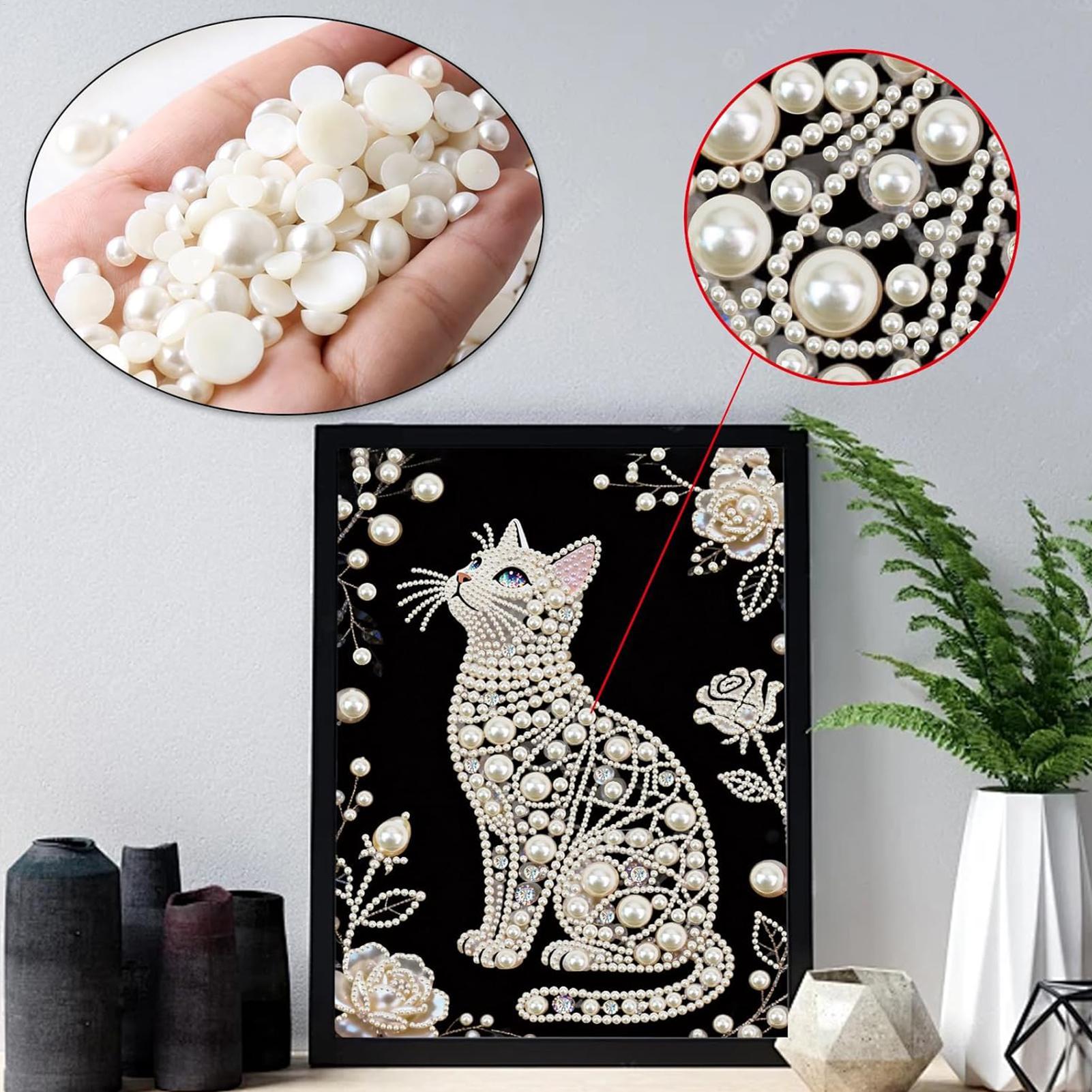 猫型パールペイントキット DIYビーズフレームレス手作りクラ - Art And Craft For Mother'S Day のレビューと価格