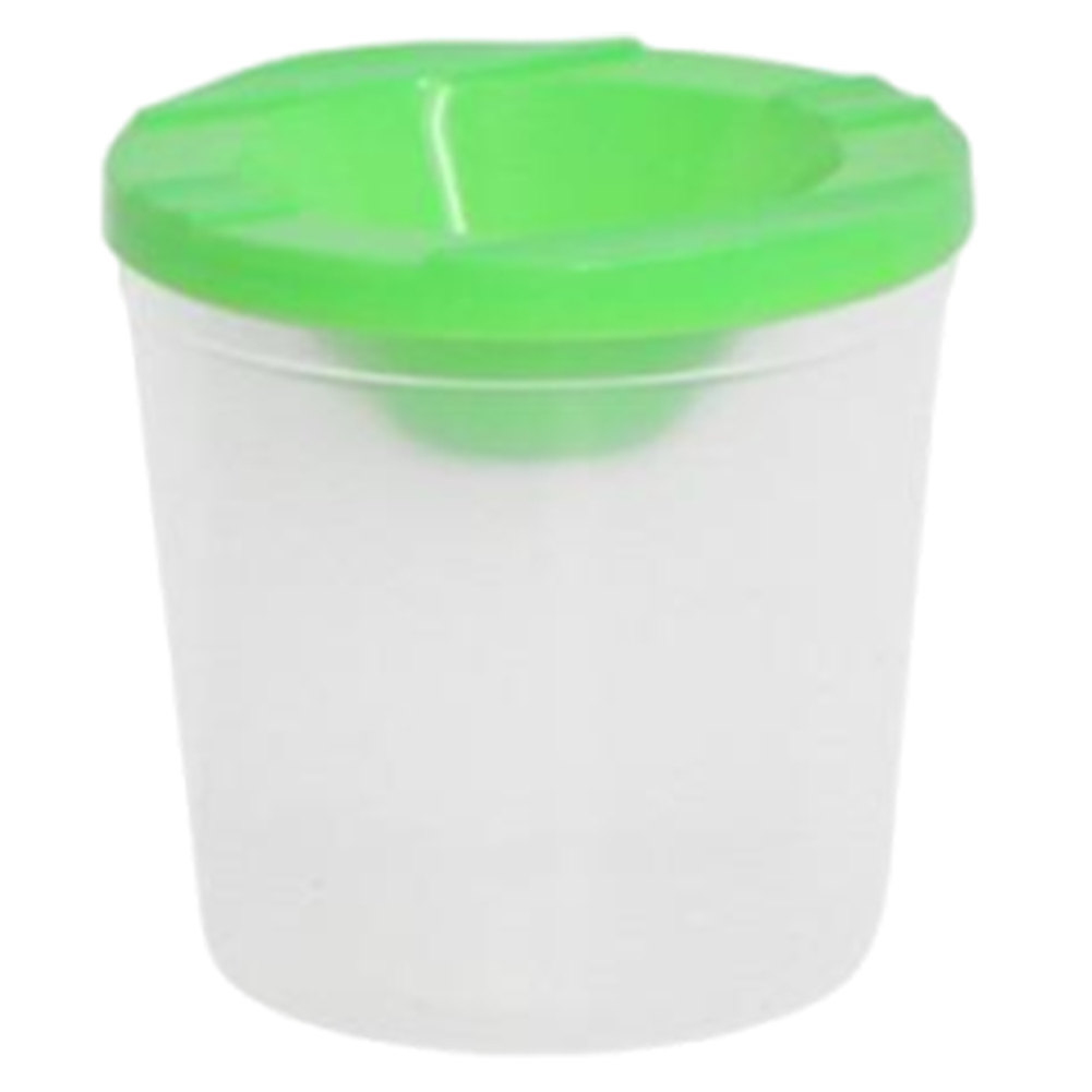 色付きの蓋付きのこぼれにくいペイントカップ ペイントブラシク - Art Craft Cup のレビューと価格