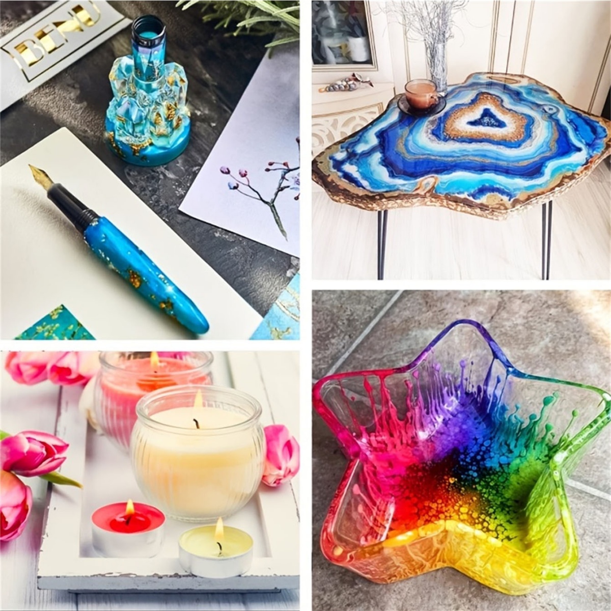10 色/セット半透明濃縮樹脂着色剤、樹脂着色用非毒性エポキ - Alcohol Ink Set のレビューと価格
