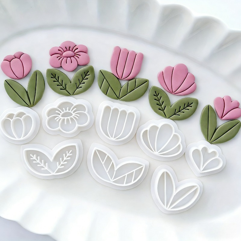 8個入り 花柄リーフポリマークレイカッター スプリング式粘土 - Art Craft Leaves のレビューと価格