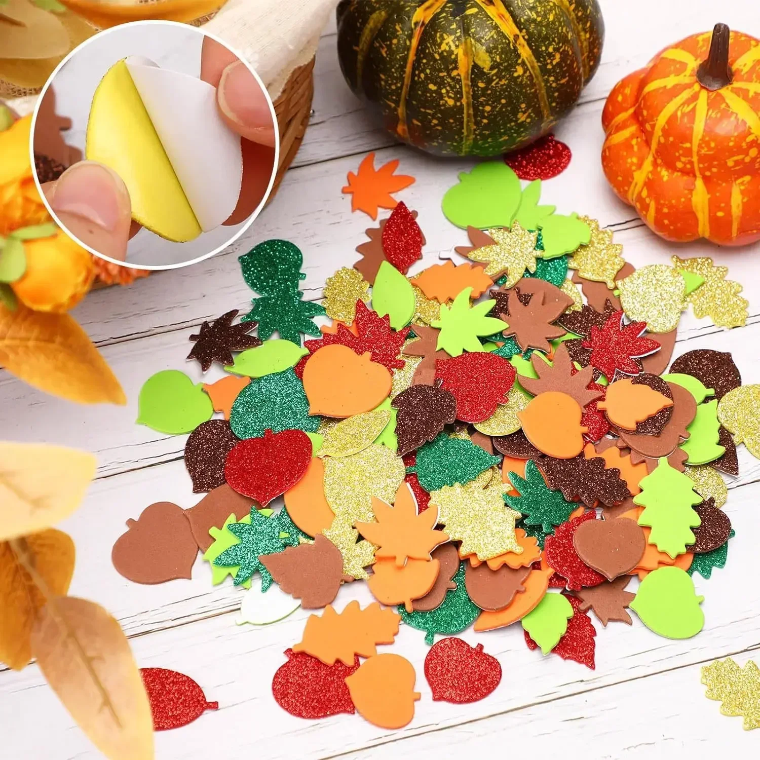子供のための秋の葉の工芸品,感謝祭の装飾,DIYアートキット - Art Craft Leaves のレビューと価格