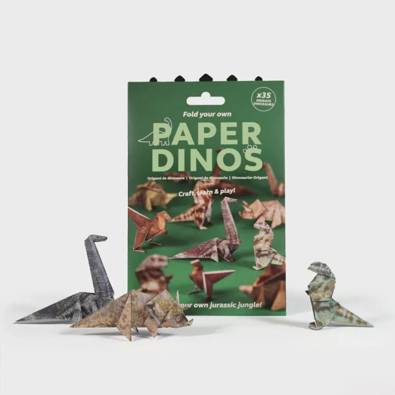 クリエイティブDIYペーパーキャッツ50枚 DIY折り紙 手 - Art Craft Dinosaurs のレビューと価格