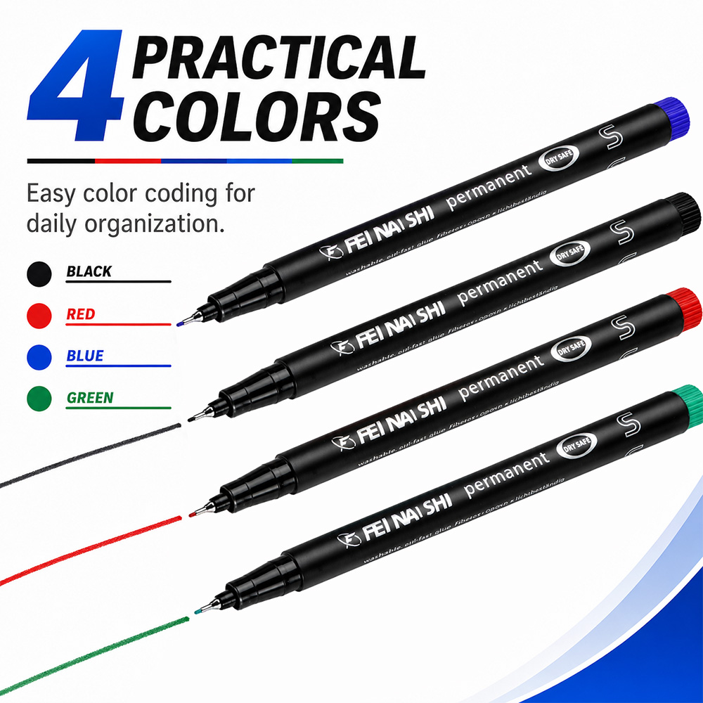 4/12 個 0.5 ミリメートル細い先端永久マーカーペン防 - Illustration Marker Set のレビューと価格