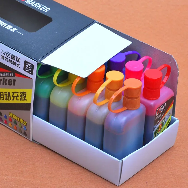 LEDマーカーセット,速乾性,防水,学生スタジオ,12色,2 - Alcohol Ink Set のレビューと価格