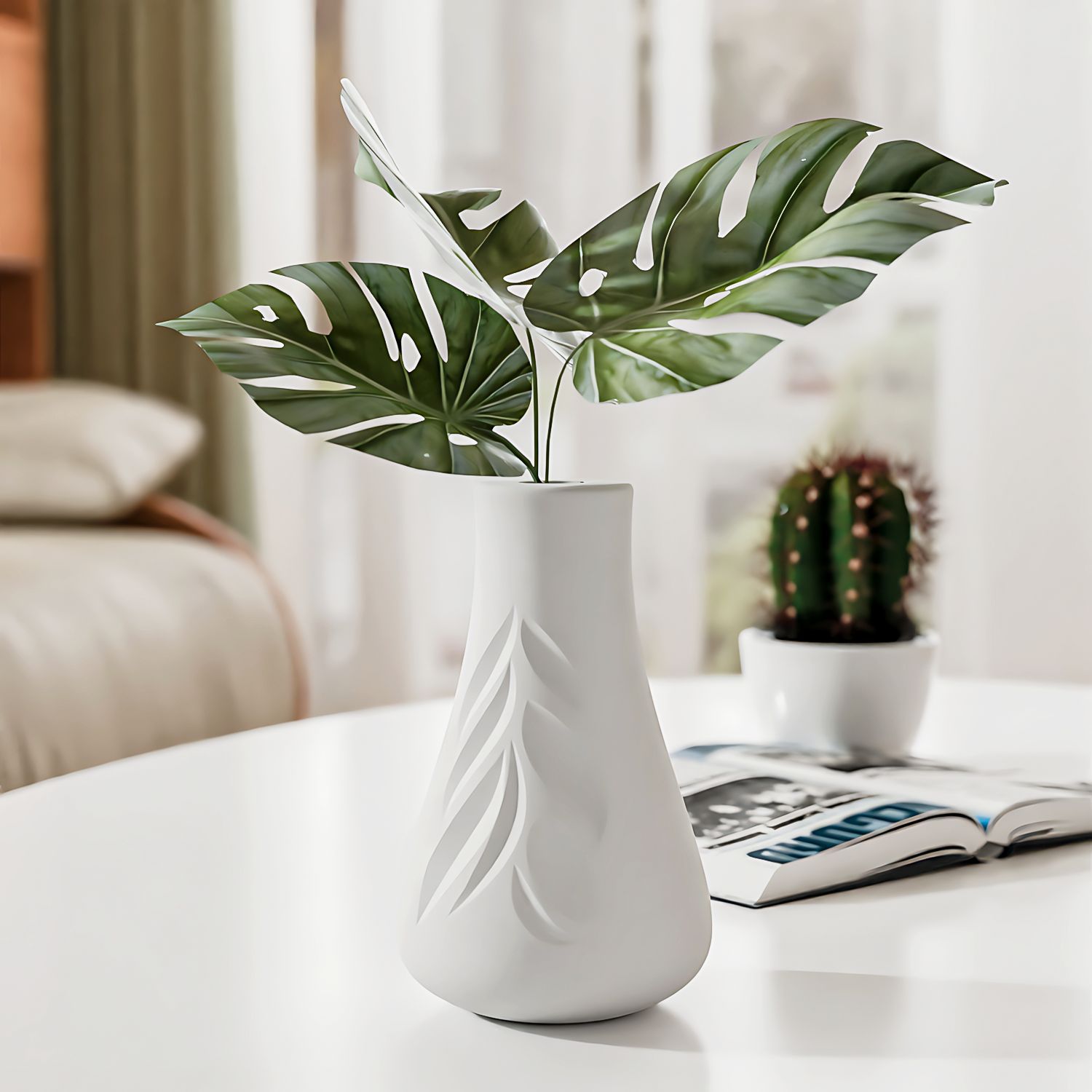 葉のテクスチャ花瓶シリコーン金型 DIY ホーム装飾細口ボト - Art Craft Leaves のレビューと価格