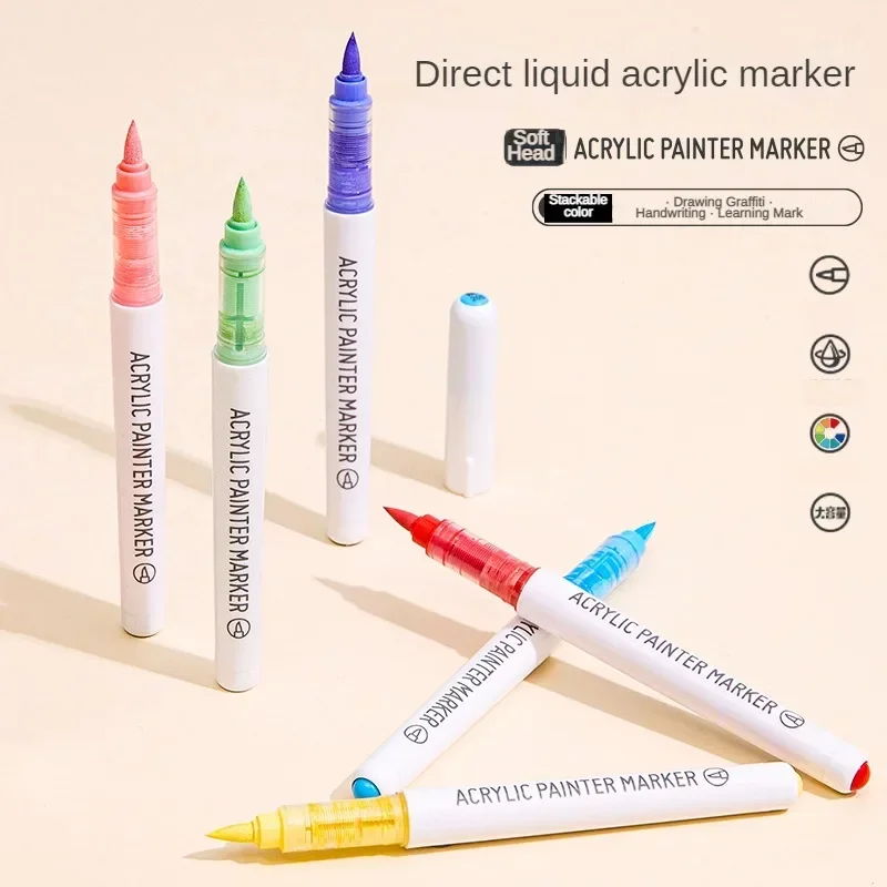 LANGUO 171/9色 直接塗布 アクリル絵の具ペン ブ - Illustration Marker Set のレビューと価格