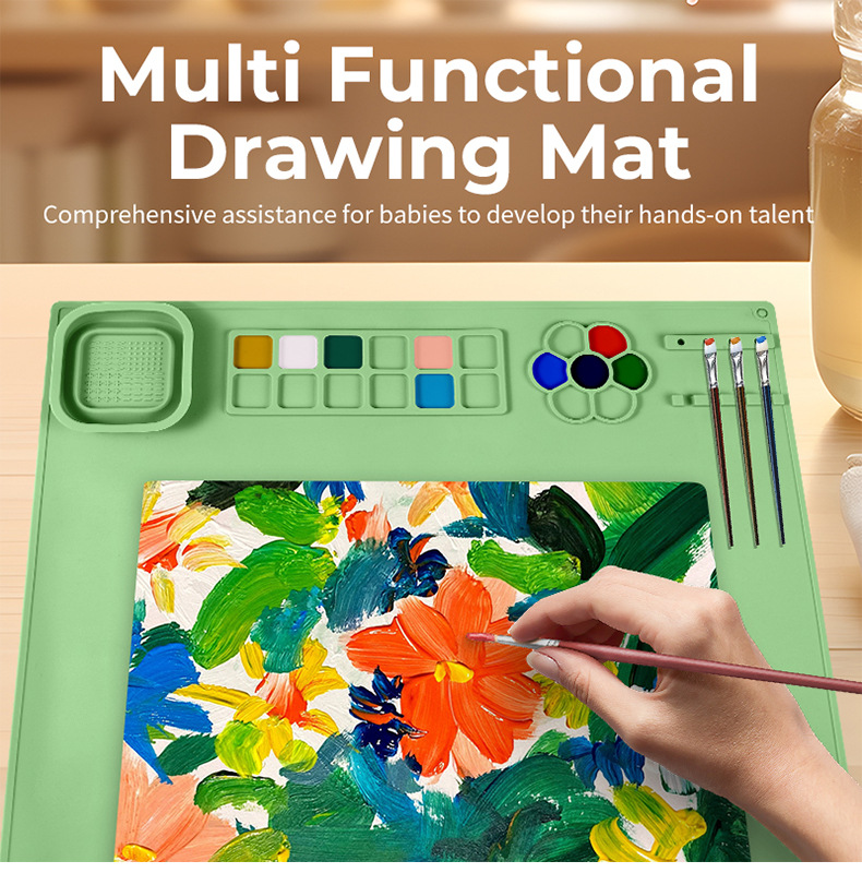 ポータブルシリコンペイントマット子供用アートクラフトパッド、 - Art Craft Cup のレビューと価格