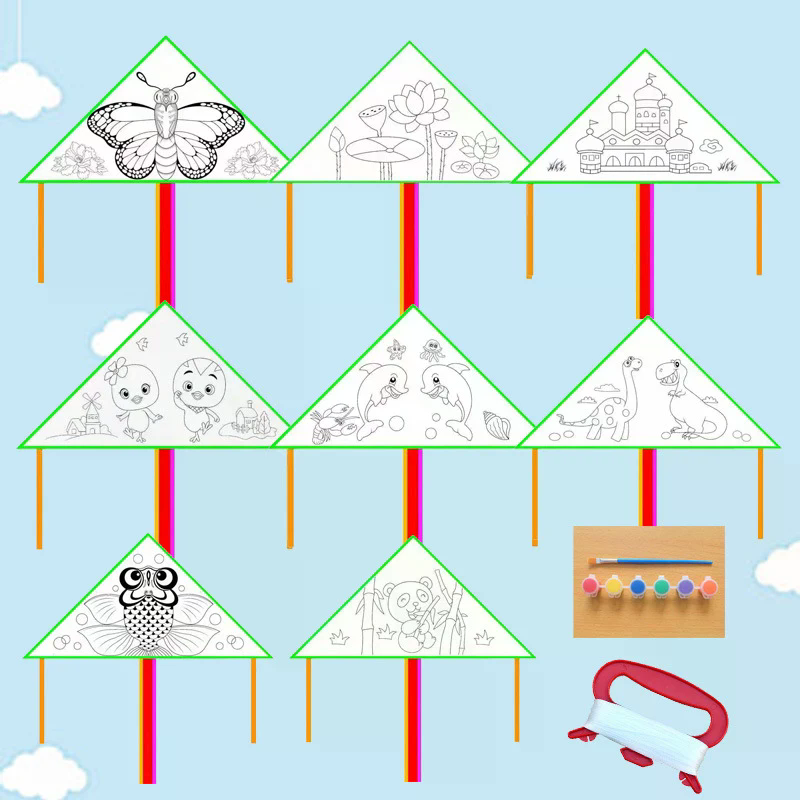ブランクカイトDIY子供教育用絵画カイト子供用凧揚げ屋外玩具 - Art Craft Kite のレビューと価格