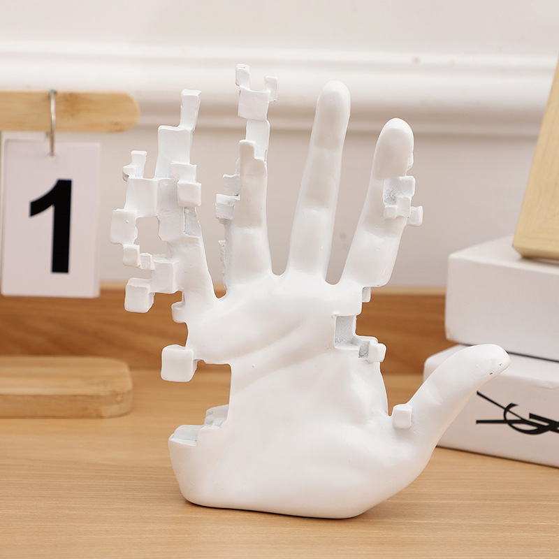 クリエイティブピクセルモザイク樹脂彫刻工芸品SFアートホワイ - Art And Craft Science のレビューと価格