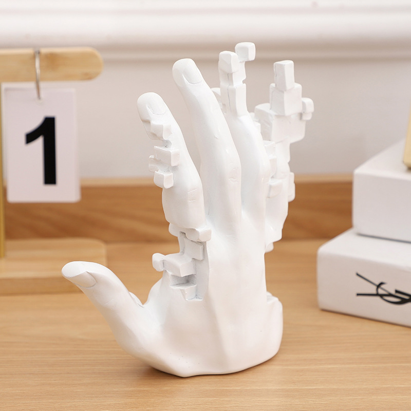 クリエイティブピクセルモザイク樹脂彫刻工芸品SFアートホワイ - Art And Craft Science のレビューと価格