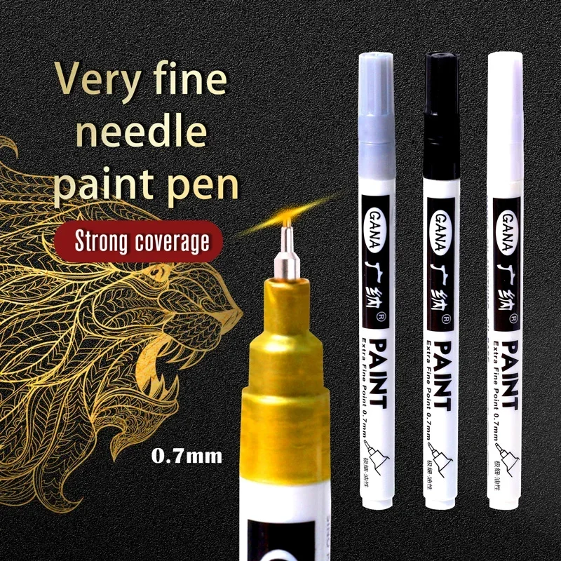 4本/セット 油性白黒永久ペイントマーカーペン 0.7mm  - Illustration Marker Set のレビューと価格
