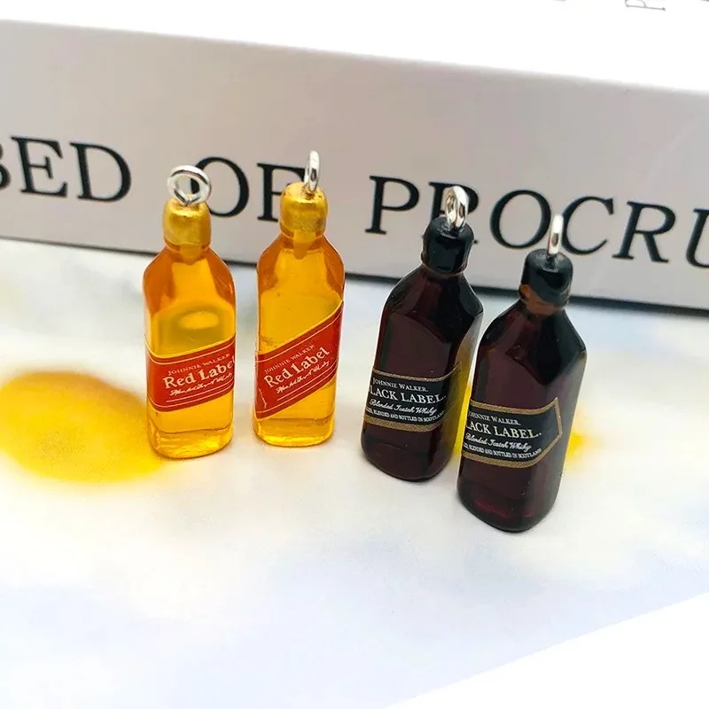 10 個小さなワインバーボトル樹脂チャーム DIY イヤリン - Art Craft Gifts のレビューと価格