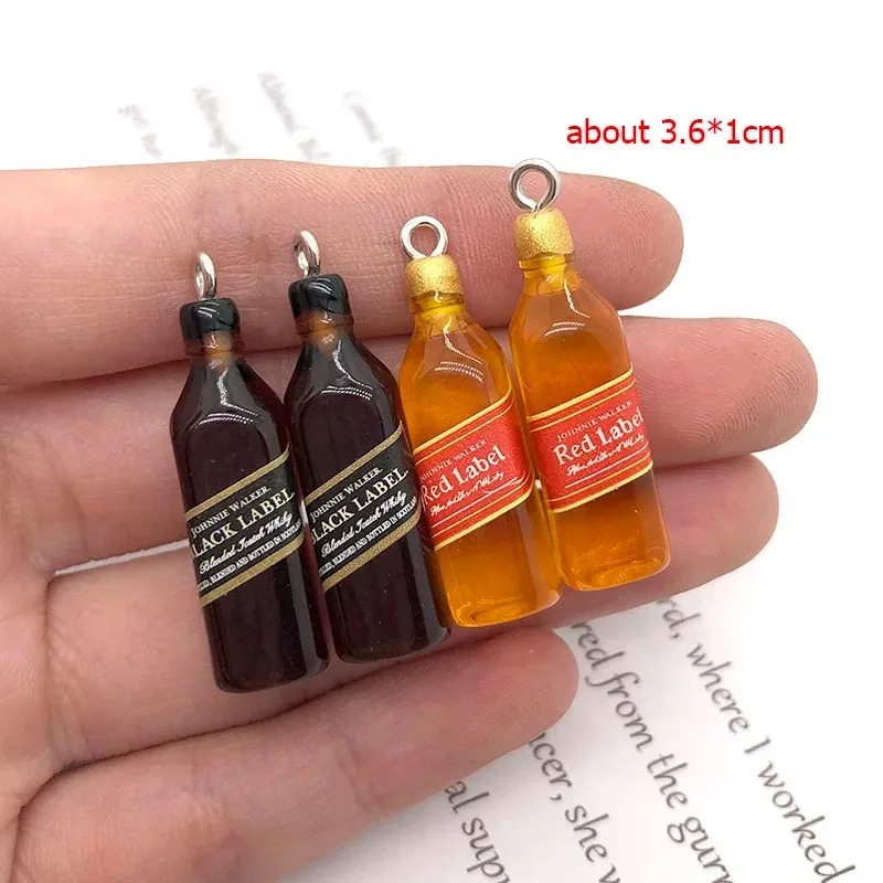 10 個小さなワインバーボトル樹脂チャーム DIY イヤリン - Art Craft Gifts のレビューと価格
