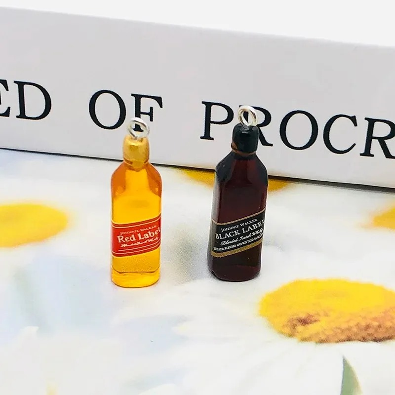 10 個小さなワインバーボトル樹脂チャーム DIY イヤリン - Art Craft Gifts のレビューと価格