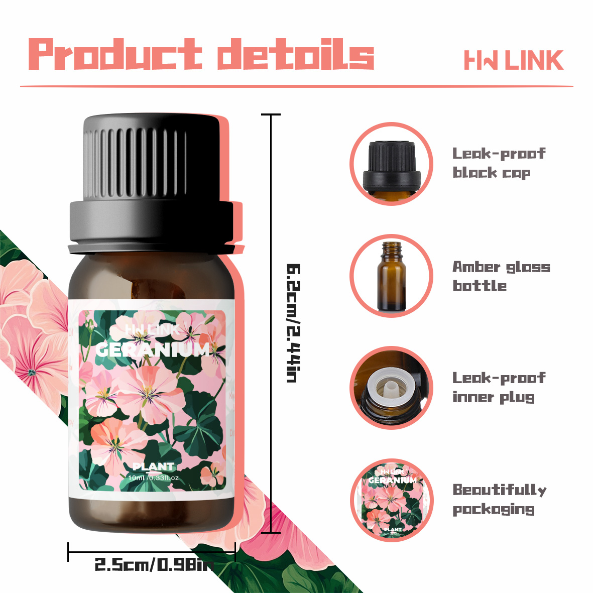 ゼラニウム エッセンシャルオイル 10ml 100% 純粋天 - Art Craft Things のレビューと価格