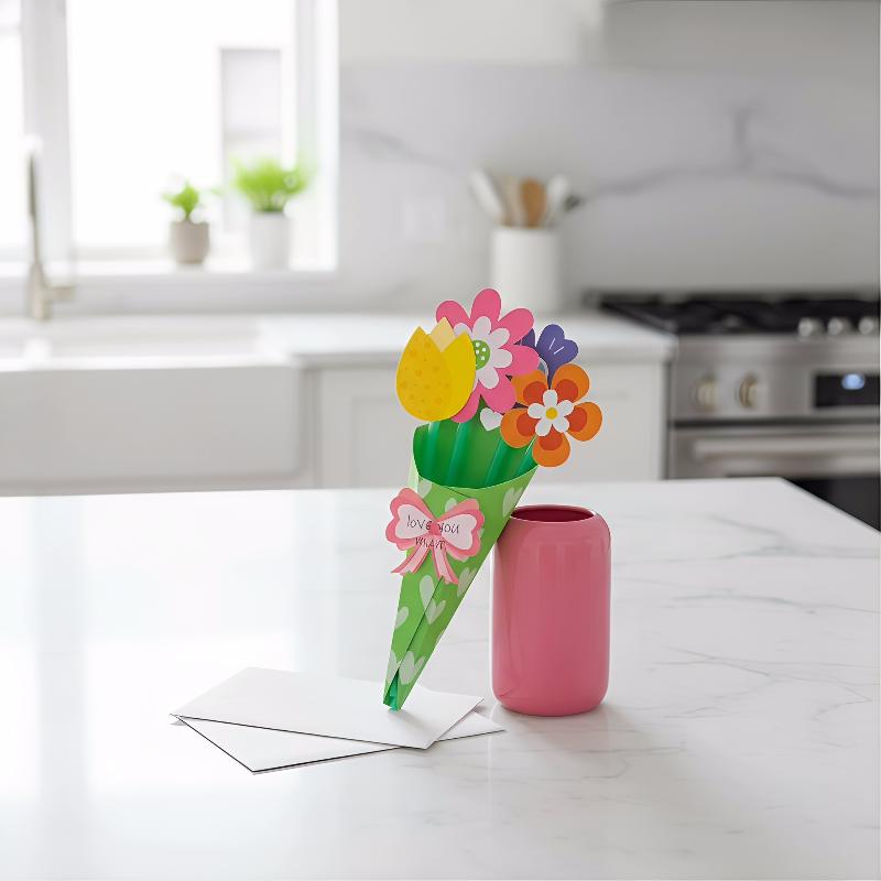 12個入りフラワーブーケクラフトキット 子供用DIY手作りペ - Art And Craft For Mother'S Day のレビューと価格