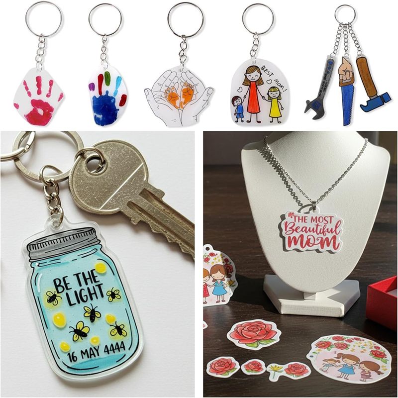 LIKE WISH シュリンクプラスチックアートシート、キー - Art And Craft For Mother'S Day のレビューと価格