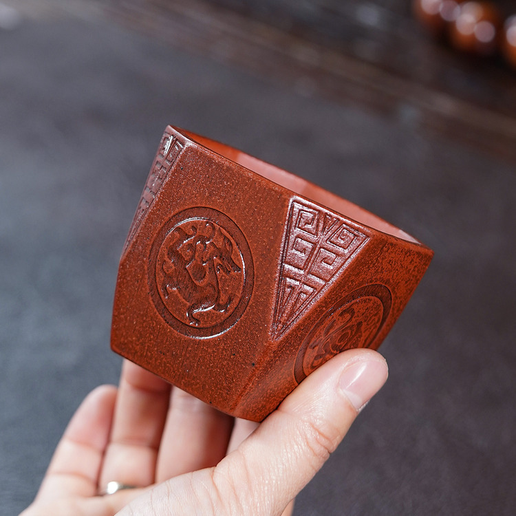 宜興紫砂手作り桃型陶器八角形茶杯茶器セット装飾ホームアートク - Art Craft Cup のレビューと価格