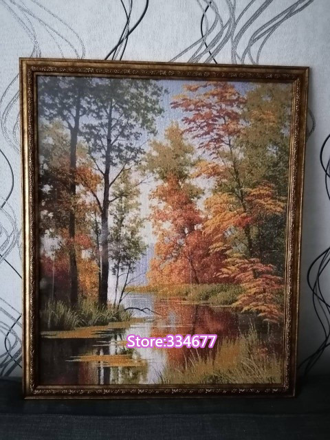 刺繍針仕事工芸品 16CT 18CT14CT 未印刷 DIY - Art And Craft Autumn のレビューと価格