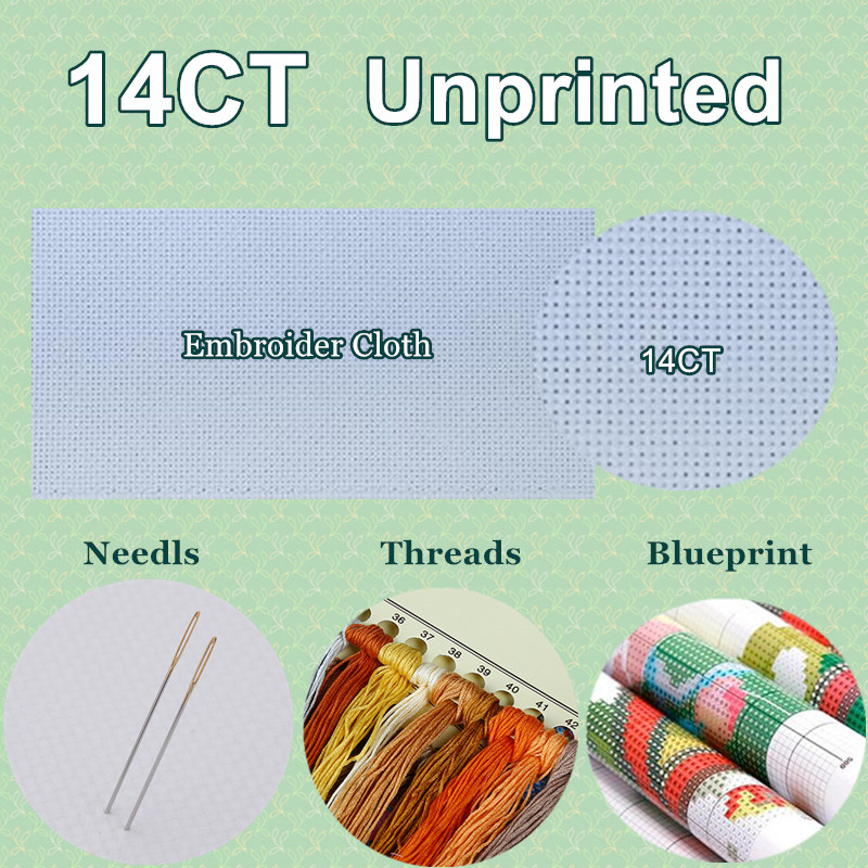刺繍針仕事工芸品 16CT 18CT14CT 未印刷 DIY - Art And Craft Autumn のレビューと価格