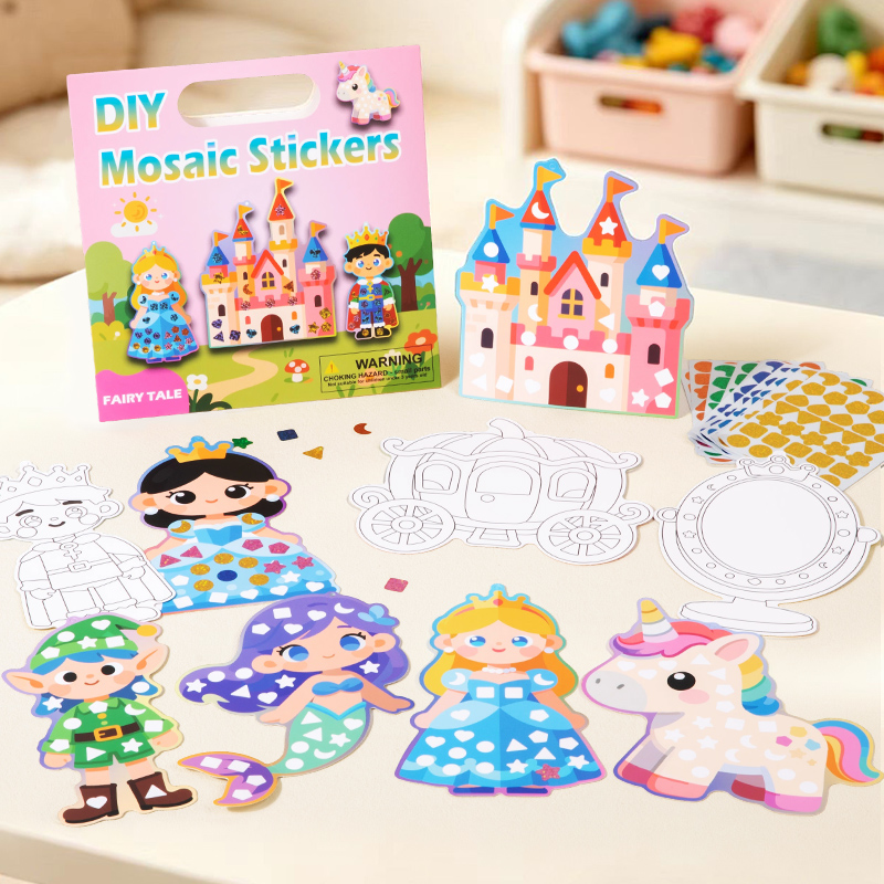 2-in-1 DIYモザイクステッカー＆塗り絵クラフトキット - Art Craft Dinosaurs のレビューと価格